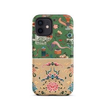Chinoiserie Double Act - Auguste Racinet Phone Case Iphone 12 / Matte Patterned Smartphone Pattern, Chic Meets, Mobile Cases