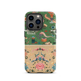 Chinoiserie Double Act - Auguste Racinet Phone Case Iphone 13 Pro / Matte Patterned Iphone Case Auguste Racinet Pattern, Chinoiserie Chic