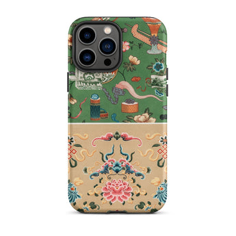 Chinoiserie Double Act - Auguste Racinet Phone Case Iphone 13 Pro Max / Matte Patterned Iphone Case Auguste Racinet Pattern, Chinoiserie
