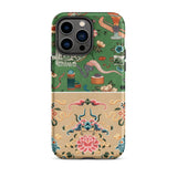 Chinoiserie Double Act - Auguste Racinet Phone Case Iphone 14 Pro Max / Matte Patterned Iphone Case Auguste Racinet Pattern, Chinoiserie