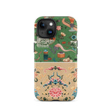 Chinoiserie Double Act - Auguste Racinet Phone Case Iphone 15 / Matte Patterned Iphone Case Auguste Racinet Pattern, Chinoiserie Chic Meets