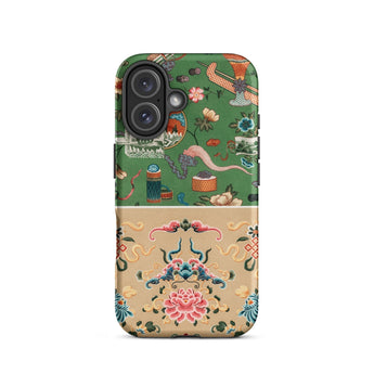 Chinoiserie Double Act - Auguste Racinet Phone Case Iphone 16 / Matte Patterned Smartphone Case Auguste Racinet Pattern, Chinoiserie Chic