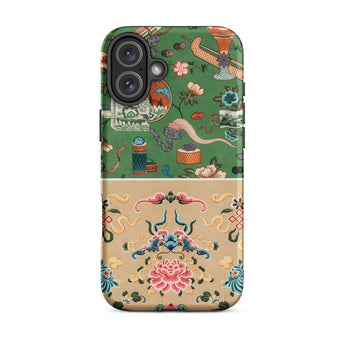 Chinoiserie Double Act - Auguste Racinet Phone Case Iphone 16 Plus / Matte Patterned Phone Case Auguste Racinet Pattern, Chinoiserie Chic