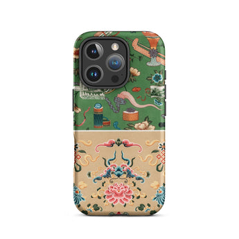 Chinoiserie Double Act - Auguste Racinet Phone Case Iphone 16 Pro / Matte Patterned Smartphone Case Auguste Racinet Pattern, Chinoiserie