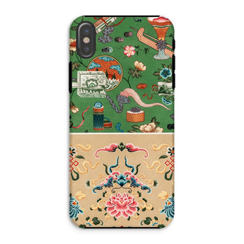 Chinoiserie Double Act - Auguste Racinet Phone Case Iphone Xs / Matte Decorative Phone Case Colorful Asian-inspired Patterns Motifs Auguste