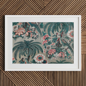 Chintz - George Loughridge Dschungel-Kunstdruck / Leinwand, 30x20’’ / 76x51cm / Weißer Rahmen / Passepartout, Poster, Drucke & visuelle Kunstwerke, Toby Leon