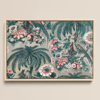 Chintz - George Loughridge Jungle Art Print / Canvas, 18x12’’ / 46x31cm / Natural Frame, Posters Prints & Visual Artwork, Toby Leon