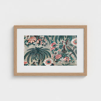 Chintz - George Loughridge Jungle Art Print / Canvas Framed Tropical Vibrant Pink Green Floral Patterns Loughridge’s, Watercolor, Prints