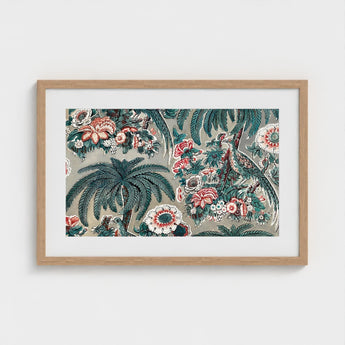 Chintz - George Loughridge Jungle Art Print / Canvas Framed Botanical Vibrant Pink White Flowers Lush Loughridge’s, Watercolor, Prints