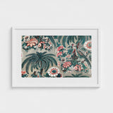 Chintz - George Loughridge Jungle Art Print / Canvas Framed Tropical Vibrant Pink White Flowers Lush Loughridge’s, Watercolor, Prints