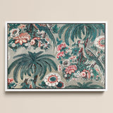 Chintz - George Loughridge Jungle Art Print / Canvas Framed Artwork Lush Tropical Design Teal Palm Trees Loughridge’s, Watercolor, Prints