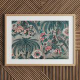 Chintz - George Loughridge Jungle Art Print / Canvas Framed Botanical Vibrant Pink Green Tropical Birds Loughridge’s, Watercolor, Prints