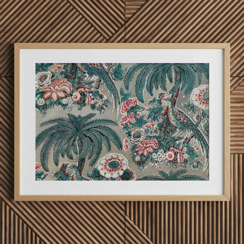 Chintz - George Loughridge Jungle Art Print / Canvas Framed Botanical Vibrant Pink Green Tropical Birds Loughridge’s, Watercolor, Prints