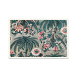 Chintz - George Loughridge Jungle Art Print / Canvas Vintage Floral Wallpaper Pattern Palm Trees Pink Blooms Loughridge’s, Watercolor,