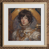 Chloe - Impresión artística / Lienzo de astronauta lesbiana francesa, 12x12’’ / 31x31cm / Marco natural / Cartón paspartú, Pósters, impresiones y arte visual, Toby