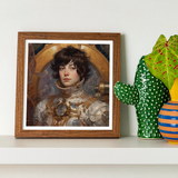 Chloe - French Lesbian Astronaut Art Print / Canvas, French Lesbian Astronaut, Lesbian Astronaut Aesthetic, Gayest Astronaut