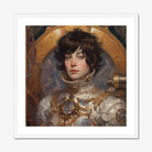 Chloe - French Lesbian Astronaut Art Print, Steampunk-inspired Portrait Person