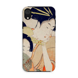 Chojiya - Utamaro Kitagawa Ukiyo-e Phone Case Iphone Xr / Matte Phone Case Japanese Ukiyo-e Style Artwork Geishas Utamaro Kitagawa,