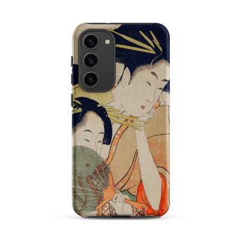 Chojiya - Utamaro Kitagawa Ukiyo-e Phone Case Samsung Galaxy S23 Plus / Matte Phone Case Vintage-style Illustration Two Japanese Geishas