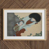 Chrysanthemums - Stampa d'arte di Kamisaka Sekka / Tela, 30x20’’ / 76x51cm / Cornice naturale / Passe-partout, Poster, stampe e opere d'arte visiva, Toby Leon