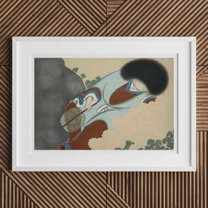 Chrysanthemums - Kamisaka Sekka Art Print / Canvas Rectangular Traditional Japanese-style Illustration Figure Robes, Translucent