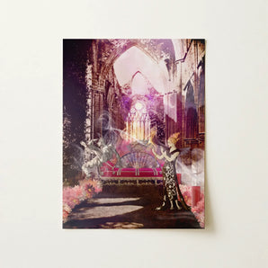 Circe the Phoenix Maker - Greek Myth Witch Art Print Rectangular Vertically Oriented Fantasy Art Print Gothic Cathedral Greek Myth Witch,