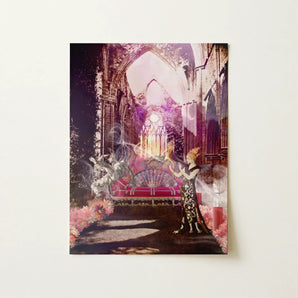 Circe the Phoenix Maker - Greek Myth Witch Art Print Rectangular Vertically Oriented Fantasy Gothic Cathedral, Fantastical Realms Unfolds,