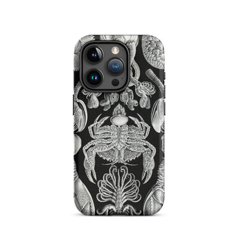 Cirripedia Barnacles - Ernst Haeckel Phone Case Iphone 15 Pro / Matte Black Phone Case Sea Creature Design Obsidians Chamber, Haeckel