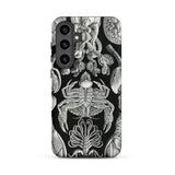 Cirripedia Barnacles - Ernst Haeckel Phone Case Samsung Galaxy S24 Plus / Matte Black Phone Case Intricate White Line Art Marine Obsidians