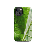 Clash of the Hulks - Koh Chang Leaves Iphone Case 14 / Matte Green Leaf Patterned Phone Case Koh Chang’s Verdant Paradise, Hulks Botanicals
