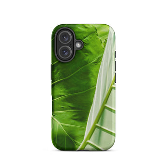 Clash of the Hulks - Koh Chang Leaves Iphone Case 16 / Matte Green Leaf Patterned Phone Case Koh Chang’s Verdant Paradise, Hulks Botanicals