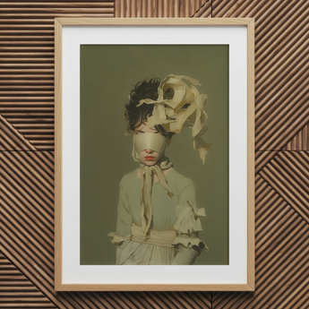 Clear Sighted - Modern Victorian Fashion Art Print / Canvas, 20x30’’ / 51x76cm / Natural Frame / Matboard, Posters Prints & Visual Artwork,