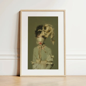 Clear Sighted - Modern Victorian Fashion Art Print / Canvas, 12x18’’ / 31x46cm / Natural Frame / Matboard, Posters Prints & Visual Artwork,