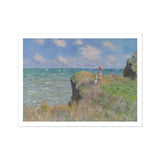 Cliff Walk at Pourville - Claude Monet Normandie Kunstdruck / Leinwand, 14x11’’ / 36x28cm / Ungerahmt / Weißer Rand, Posterprints & visuell