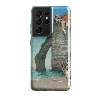 Cliffs at Etretat - Claude Monet Phone Case Samsung Galaxy S21 Ultra / Matte Phone Case Textured Impressionistic Painting Cliffs étretat