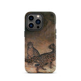 Clouded Leopards - Jacques-laurent Agasse Phone Case Iphone 13 Pro / Matte Rugged Dark-toned Phone Case Detailed Illustration Two Snow