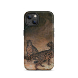 Clouded Leopards - Jacques-laurent Agasse Phone Case Iphone 13 / Matte Rugged Dark-toned Phone Case Detailed Illustration Two Snow Clouded