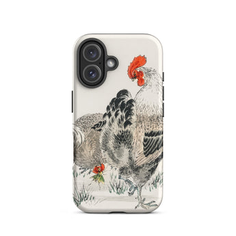Cockerels - Numata Kashu Rooster Art Iphone Case 16 / Matte Phone Case Rooster Design Numata Kashu, Iphone-wielding Art Aficionados, Kashu