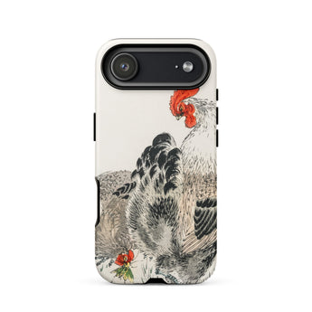 Cockerels - Numata Kashu Rooster Art Iphone Case 17 Air / Matte White Black Chicken Design Phone Case Pop Red Numata Kashu, Iphone-wielding