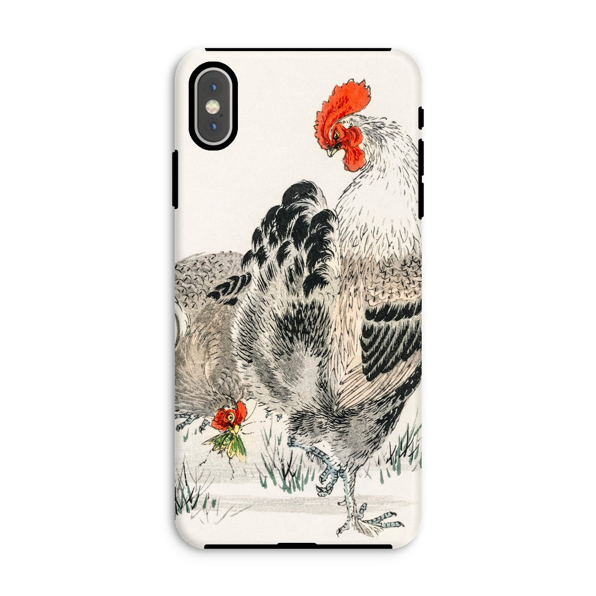 Cockerels Numata Kashu Rooster Art Iphone Case, Xs Max / Matte, Phone Case Traditional Asian Style Painting Rooster