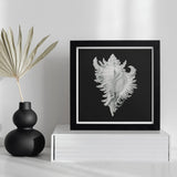 Cockle Shell - Ernst Haeckel Sea Life Art Print / Canvas Framed Black White Photograph Intricate Seashell, Monochromatic Masterpiece Prints