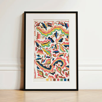 Colcha - Etna Wiswall Rainbow Pattern Art Print / Canvas, Etna Wiswall’s Colcha, Wiswall’s Colcha Fine Art, Bridges Folk Art
