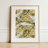Colombes et Lis - Maurice Pillard Verneuil Art Print / Canvas Framed White Birds Flight Amidst Pattern, Nouveau Home Décor, Captivating