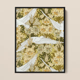 Colombes et Lis - Maurice Pillard Verneuil Art Print / Canvas Framed Art Print White Doves Flight Amidst Pattern Pillard Verneuil, Nouveau