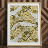 Colombes et Lis - Maurice Pillard Verneuil Art Print / Canvas Framed White Doves Flight Amidst Pattern, Nouveau Home Décor, Captivating
