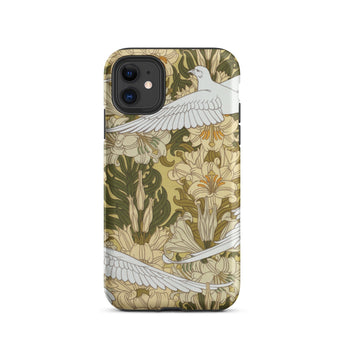Colombes et Lis - Maurice Pillard Verneuil Phone Case Iphone 11 / Matte Floral Bird Patterned Phone Case Maurice Pillard Verneuil, Verneuil