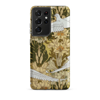 Colombes et Lis - Maurice Pillard Verneuil Phone Case Samsung Galaxy S21 Ultra / Matte Phone Case Art Nouveau Design White Doves