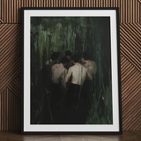 Communion - Stampa artistica di orgia gay segreta / Tela, 24x32’’ / 61x81cm / Cornice nera / Passe-partout, Poster, stampe e opere d’arte visiva, Toby Leon