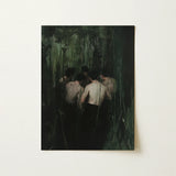 Communion - Secret Gay Orgy Art Print / Canvas Dark Green Abstract Painting Figures Dense Shadowy Forest, Five Coil, Orgyn Prints