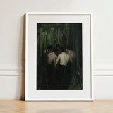 Communion - Secret Gay Orgy Art Print / Canvas White-framed Moody Impressionistic Scene Shirtless Men, Five Figures Coil, Orgyn Prints